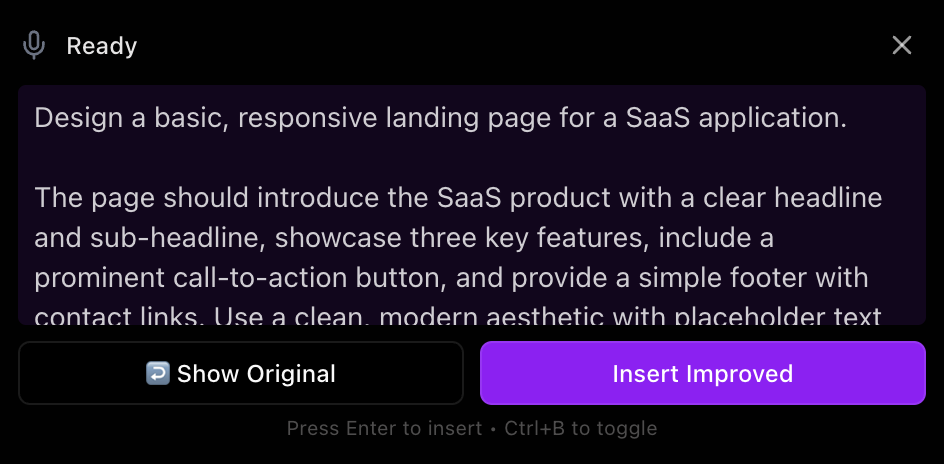 AI-powered transcription accuracy interface